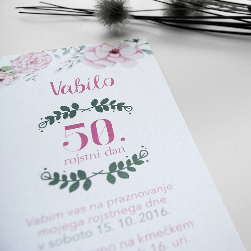 Vabilo 50ti rojstni dan – Nežno roza 5.3 Vabilo 50ti rojstni dan – Nežno roza 5.3