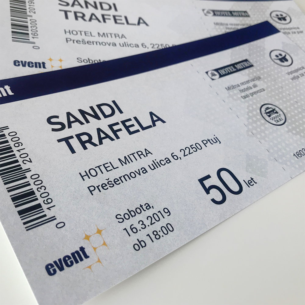 Vabilo za 50 rojstni dan: Vstopnica 2 Vabilo za 50 rojstni dan: Vstopnica 2
