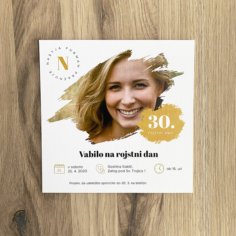 Vabilo za rojstni dan s fotografijo Vabilo za rojstni dan s fotografijo