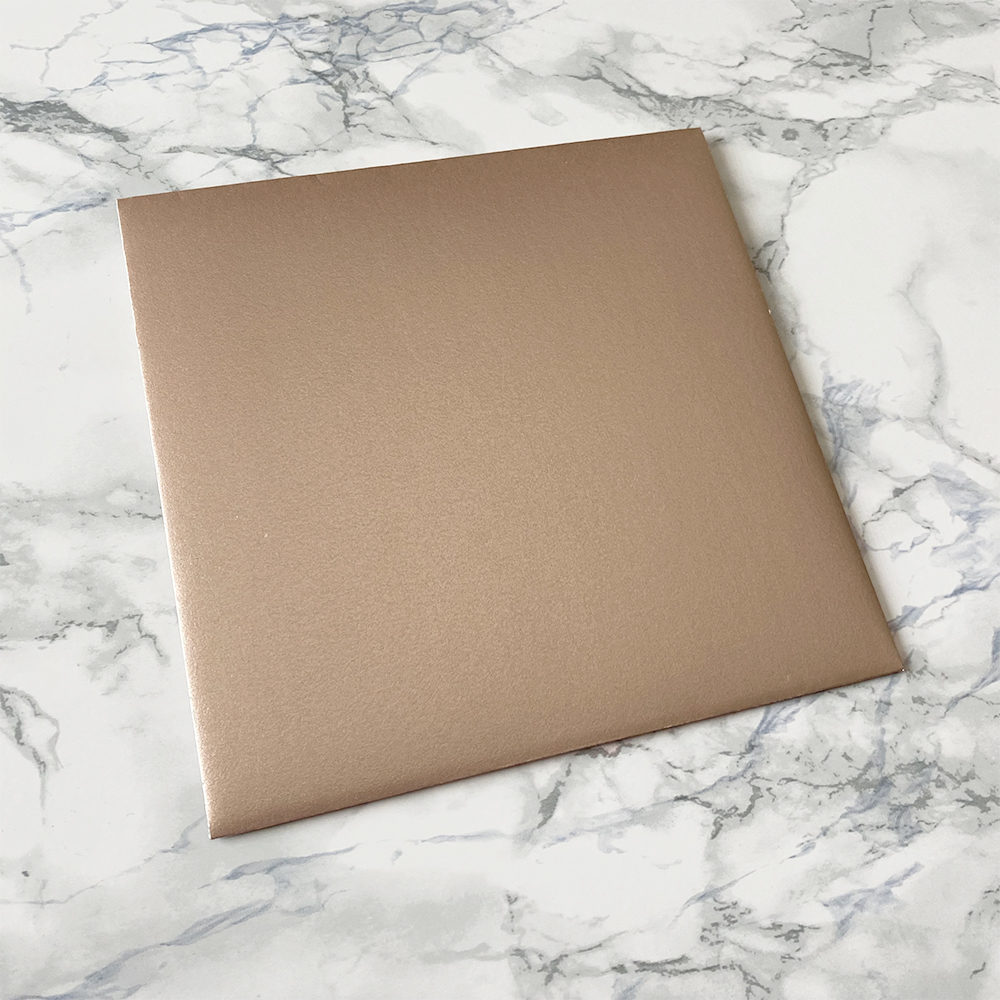 Kuverte za vabila – Rose Gold 16x16cm spredaj