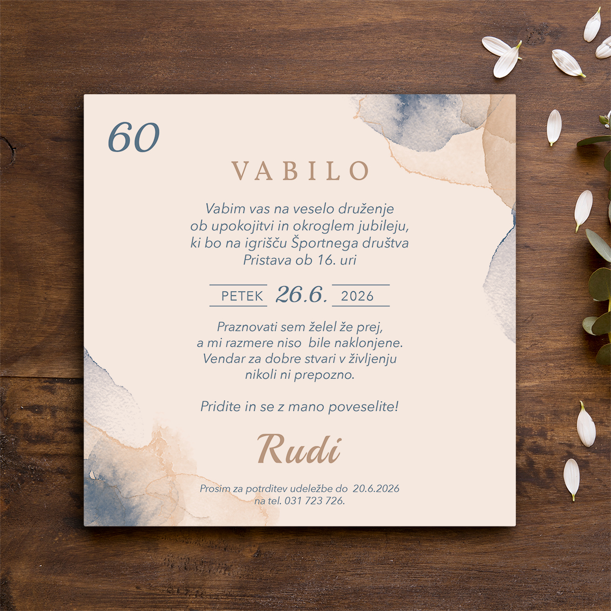 Vabila ob upokojitvi