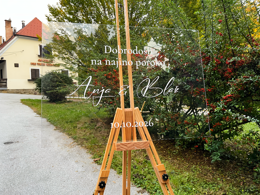 Tabla dobrodošlice iz akrila 2 Tabla dobrodošlice iz akrila 2